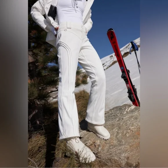 NWT Free People Movement Valencia White flare Ski / snowboarding pants snow suit - Picture 2 of 12